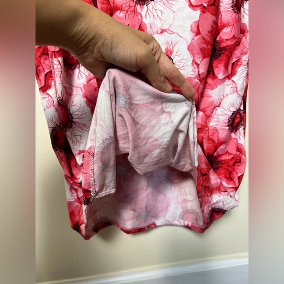 Rebdolls Womens Stephanie Knotted Sleeve Bodycon Floral Maxi Dress 1X Red Summer - Picture 16 of 16